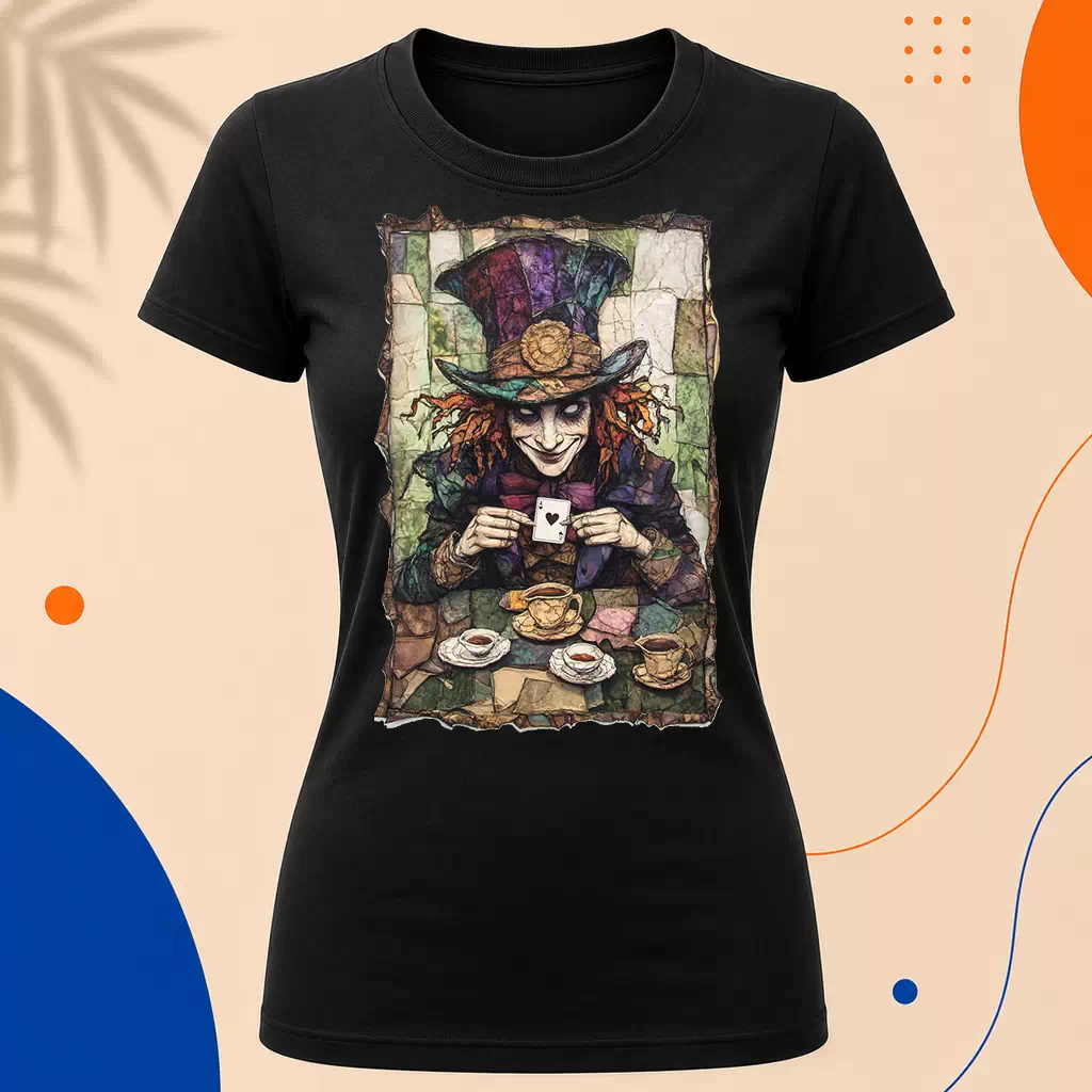 Dámské tričko - Kloboučníkův čaj – Hatter’s Tea Time